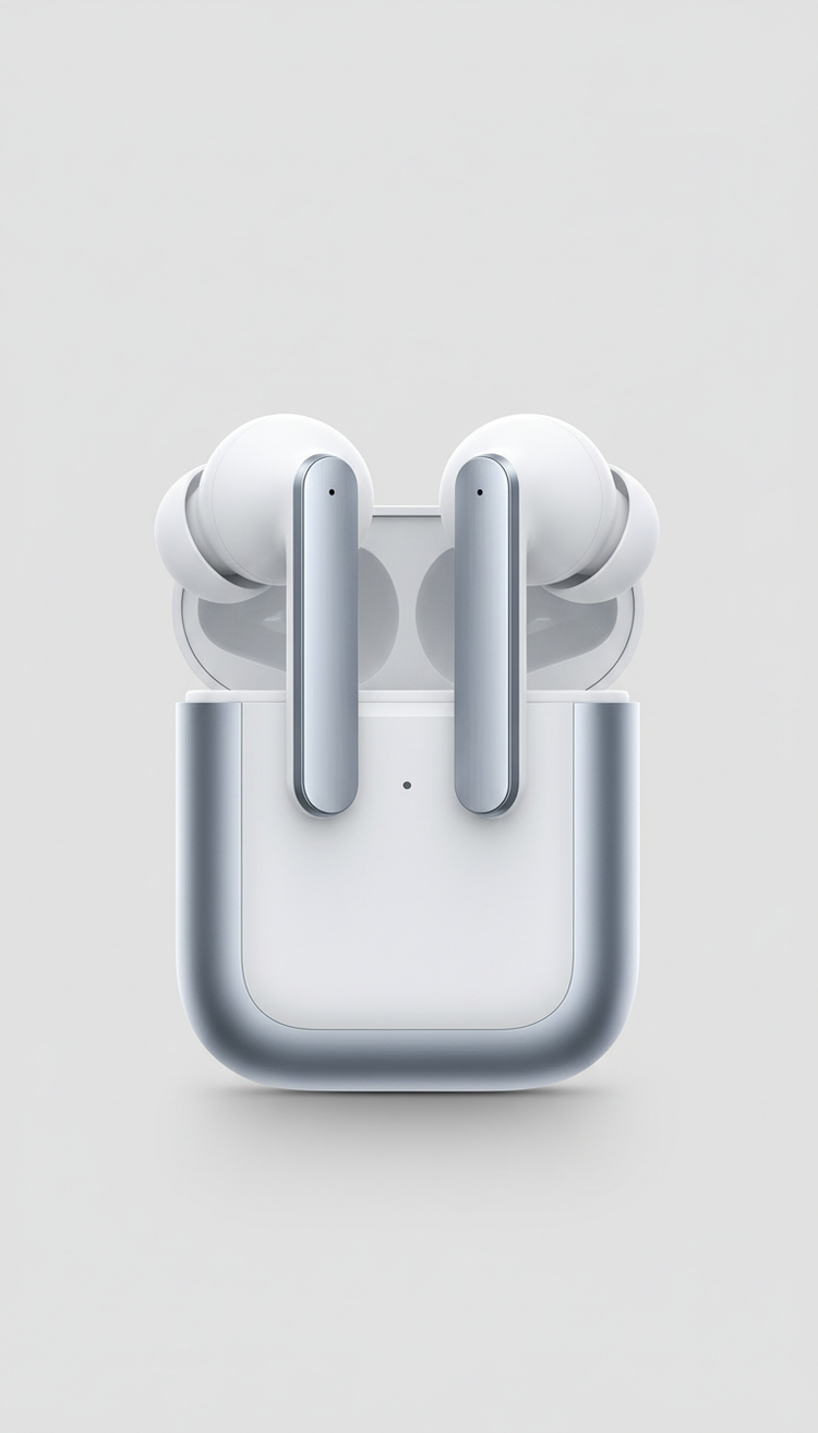 Wireless earbuds in an aluminium case